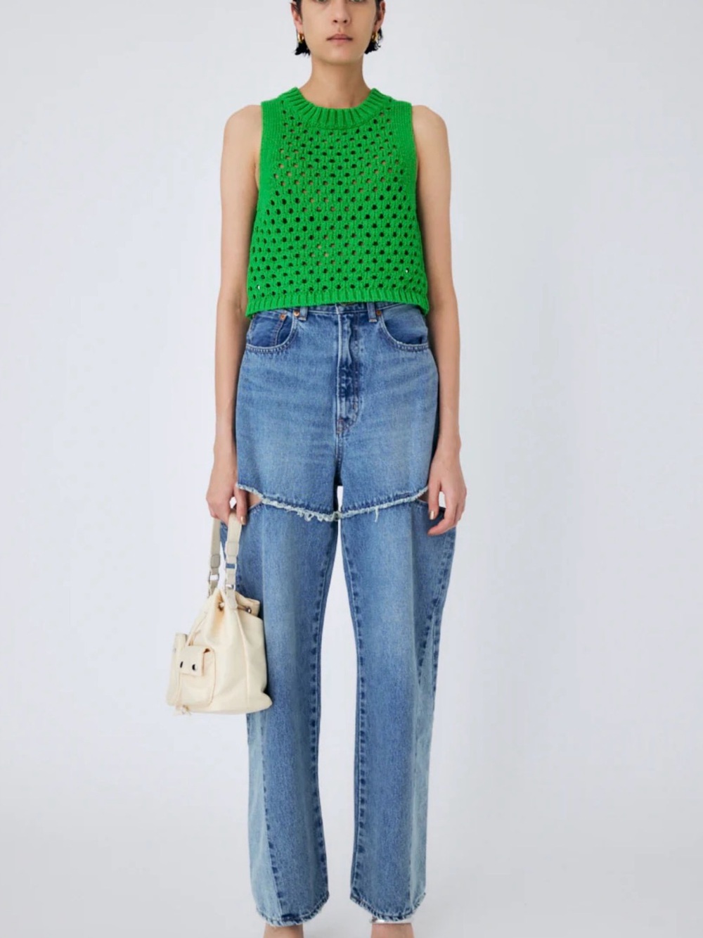 🆕Moussy Cut Out Wide Straight Jeans